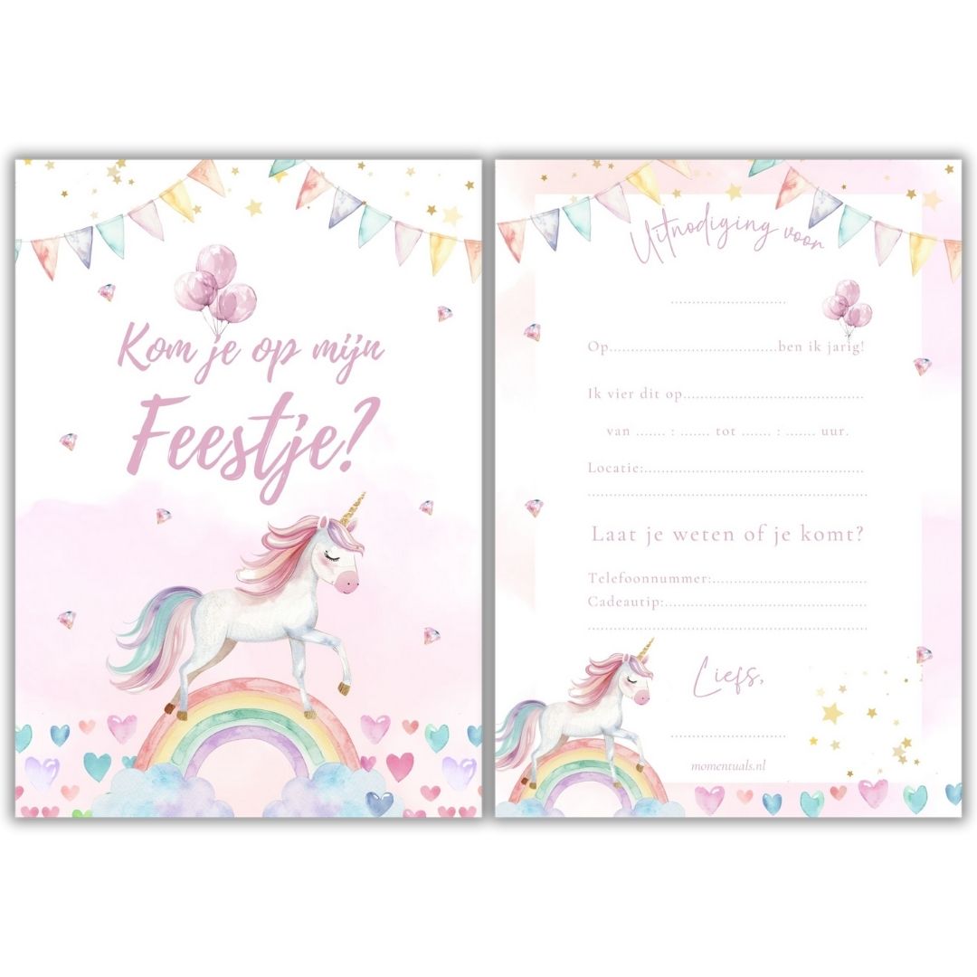 Unicorn-uitnodiging-uitnodigingskaartjes-eenhoorn