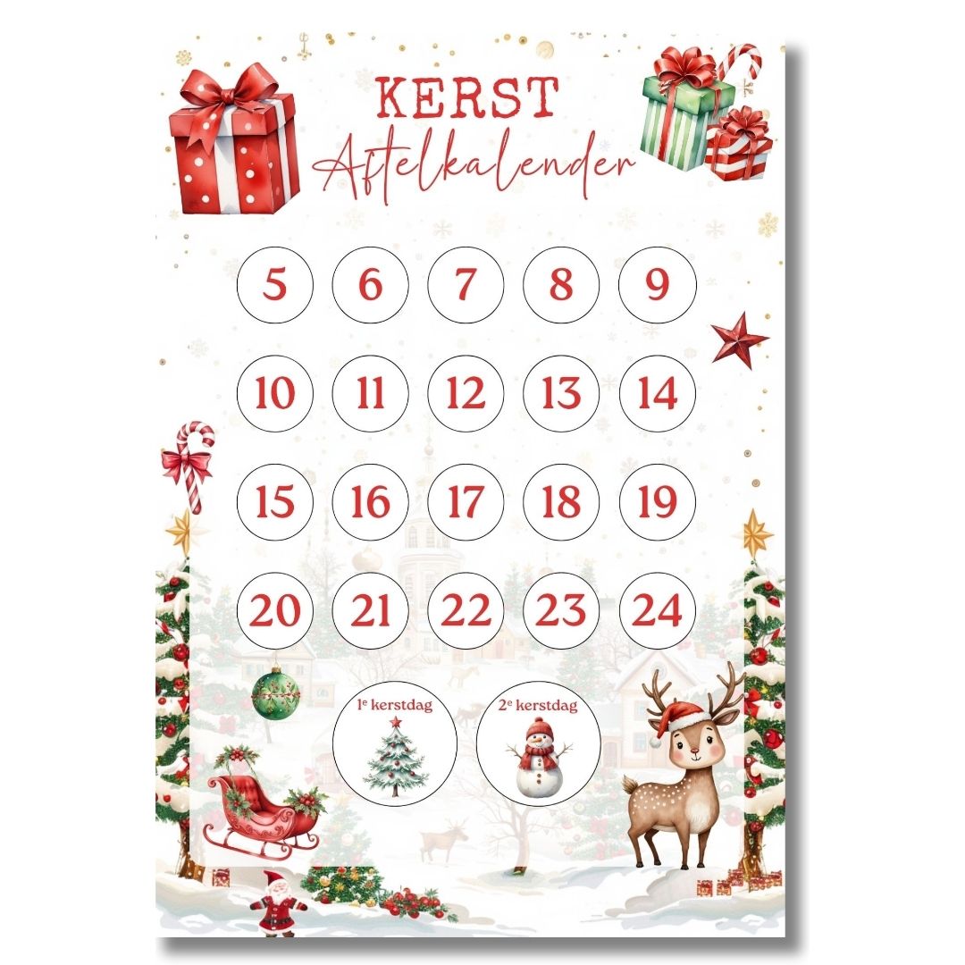 Aftelkalender kerst spelletjes voor kinderen