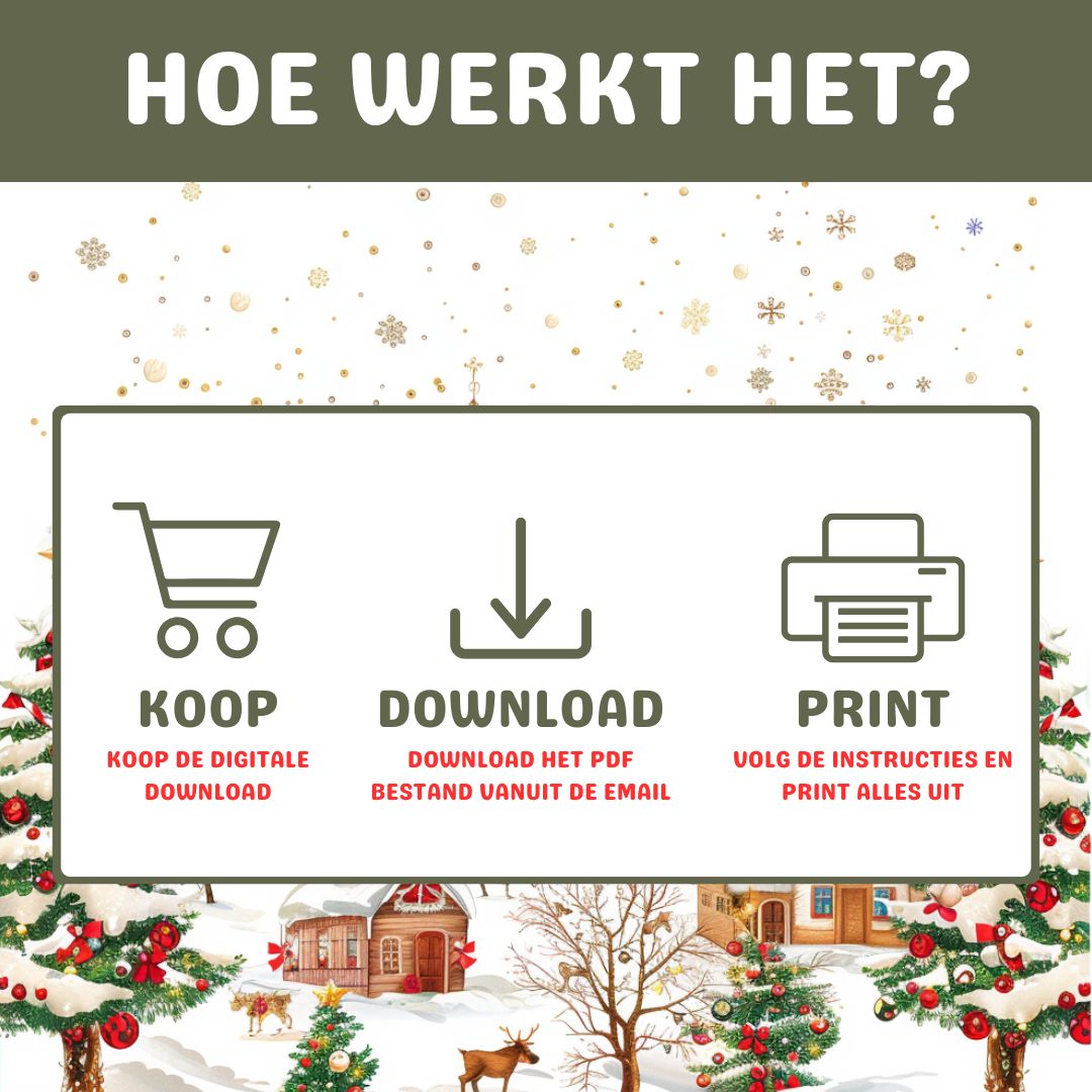 dobbelspel voor kerst hoe werkt de printable