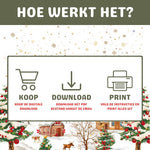 Printbaar kerst dobbelbingo spel printable uitleg
