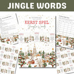 Kerst 30 seconds kaartjes – Jingle Words – printbare spelkaarten