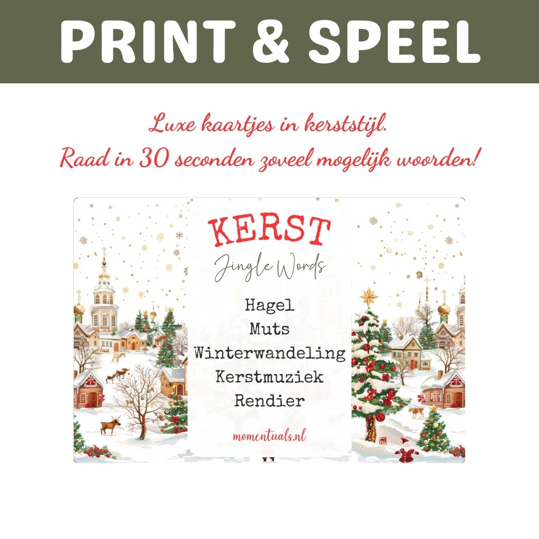 Jingle Words kerstspel – 36 kaartjes printable – voorbeeldpagina