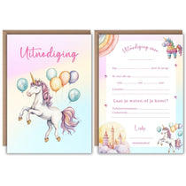uitnodiging-kinderfeest-uitnodigen-kinderfeestje-Unicorn-uitnodiging-uitnodigingskaartjes-eenhoorn