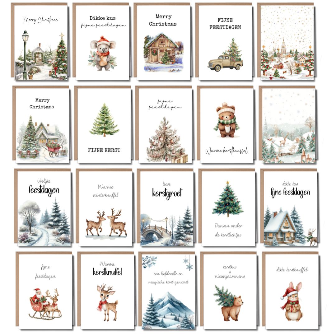 kerstkaarten bundel 2025 nostalgisch