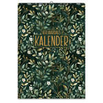 Verjaardagskalender zonder jaartal – ongedateerd en herbruikbaar met elegant Momentuals Midnight Garden design vol kleurrijke bloemen