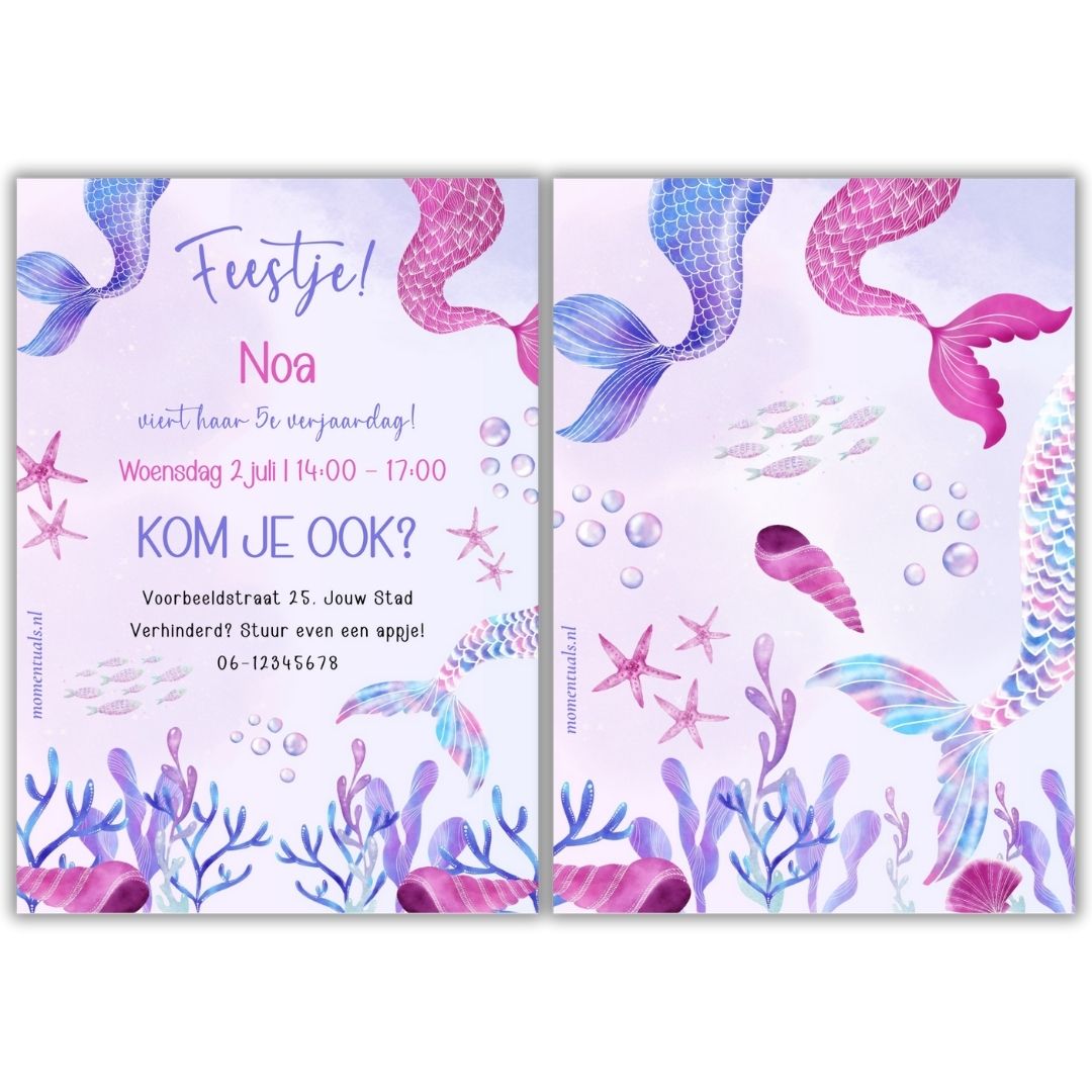 Uitnodiging-Kinderfeestje-zelf-maken-canva-zeemeermin