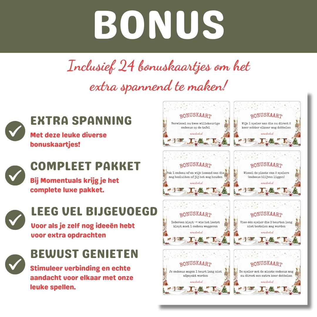 dobbelspel voor kerst bonusproducten