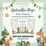 Dino opdrachten bingo spel voor een kinderfeestje – printable spel om te printen