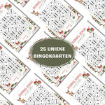 Bingokaarten kerst dobbel bingo printbaar
